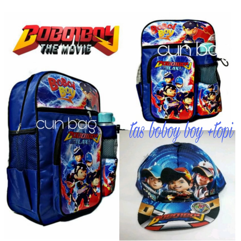 Tas Ransel Boboboy Free Topi dan Botol Minum Harga Murah