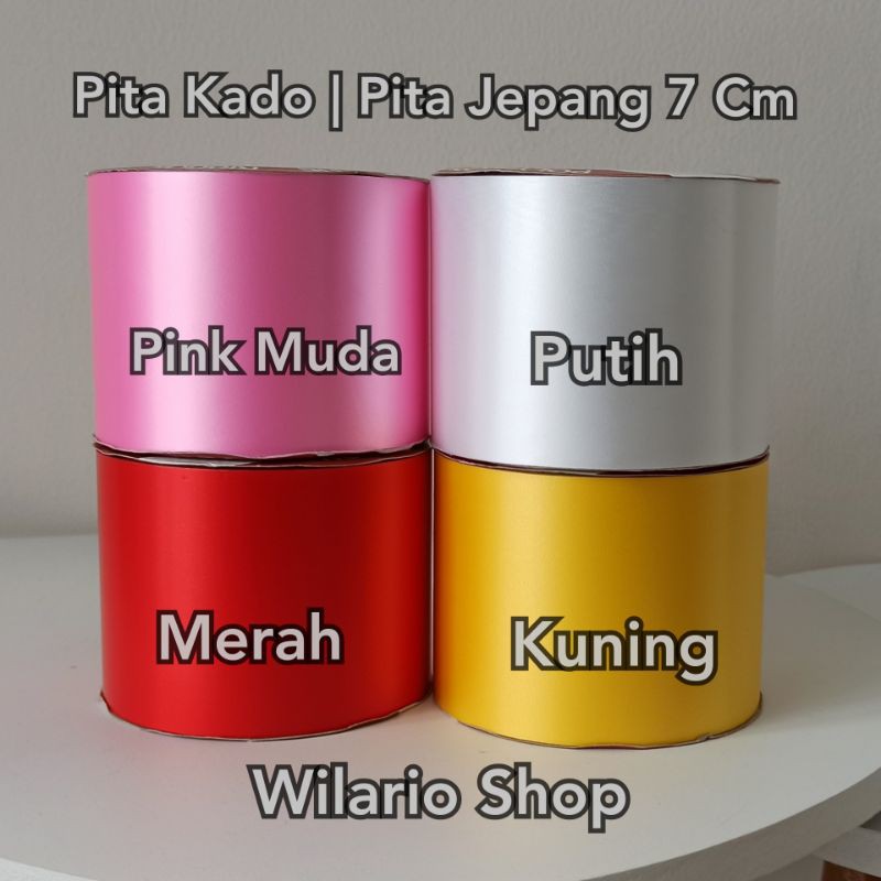 Pita Kado Jepang Besar | Pita Jepang 7.6 cm | Pita jepang 3 inch | Pita Besar  [PER ROLL]