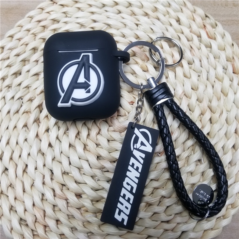 Casing Kartun Marvel Kompatibel Untuk Airpods1 2 3 Cover Pelindung Silikon