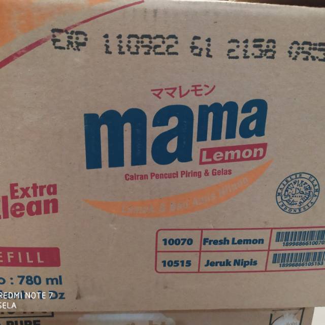 Mama lemon 780 ml 1 dus isi berapa