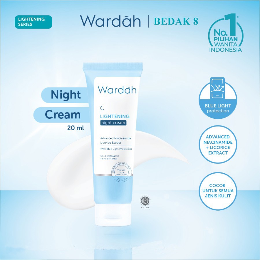 Wardah Lightening Night Cream Advanced Niacinamide 20 mL