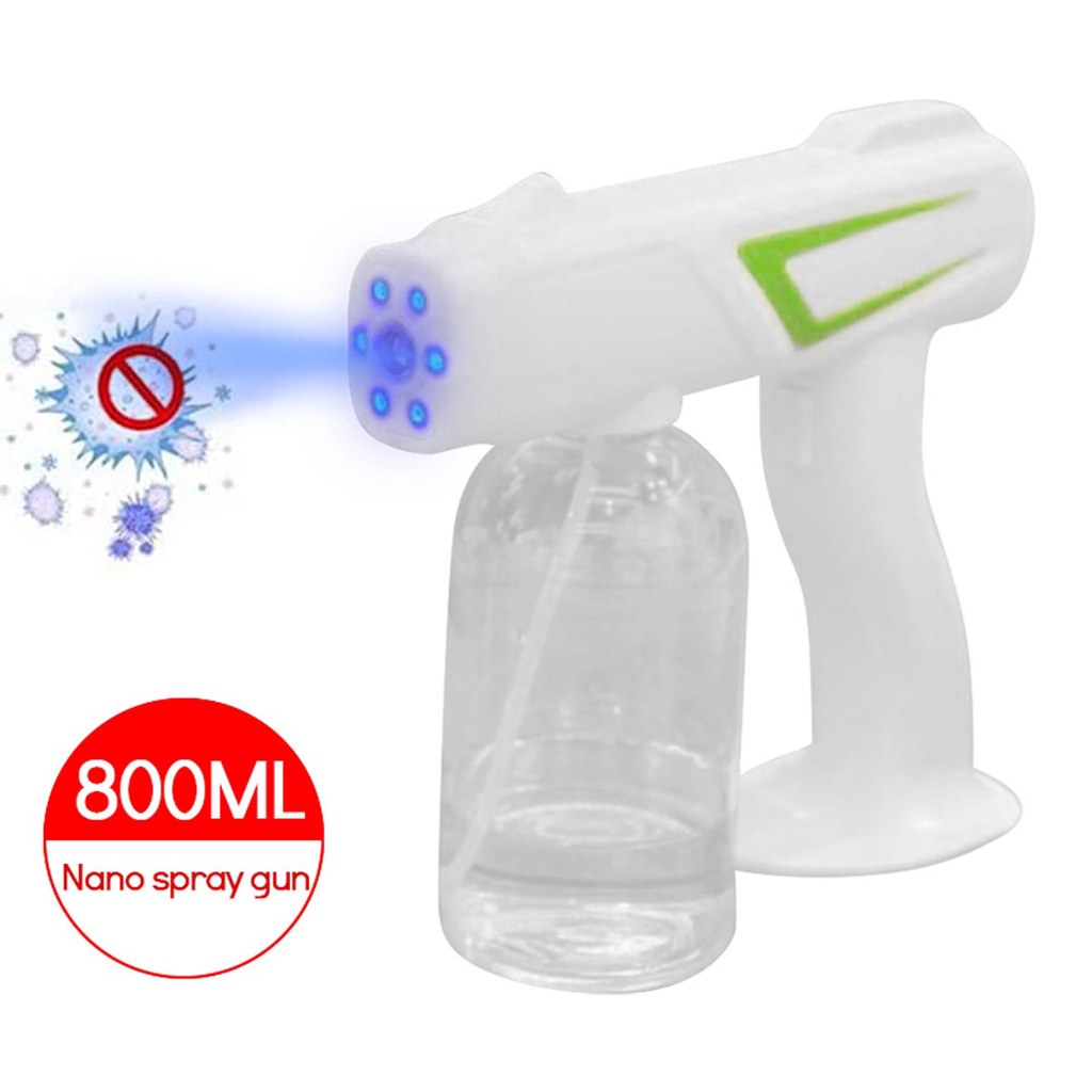 SHINE STAR - [ HARGA PROMO ] Tabung 800ml Fogging Machine Wireless Disinfection Blue Light / Nano Spray Gun UV Disinfektan