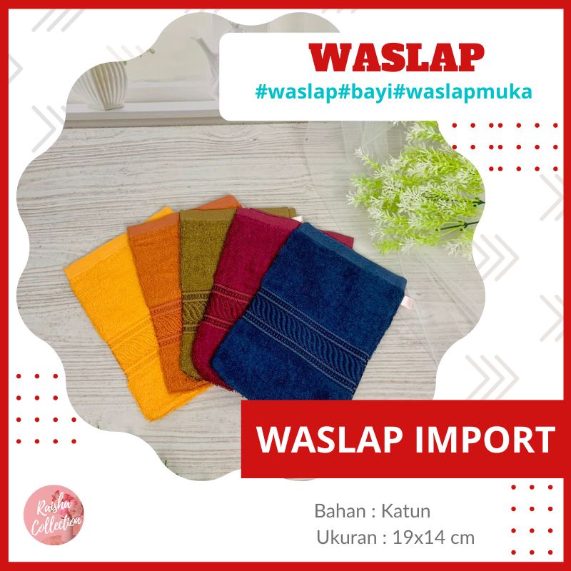 RC Washlap Bayi Lembut Bahan Katun Washlap Muka Washlap Polos