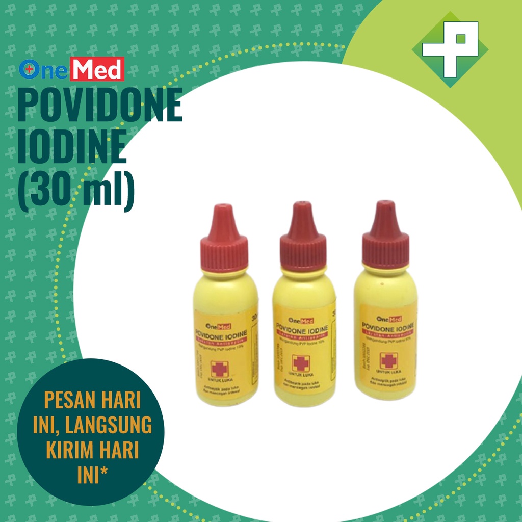 Povidone Iodine Ecodine 30 ml Onemed / Obat Merah Antiseptik 30ml