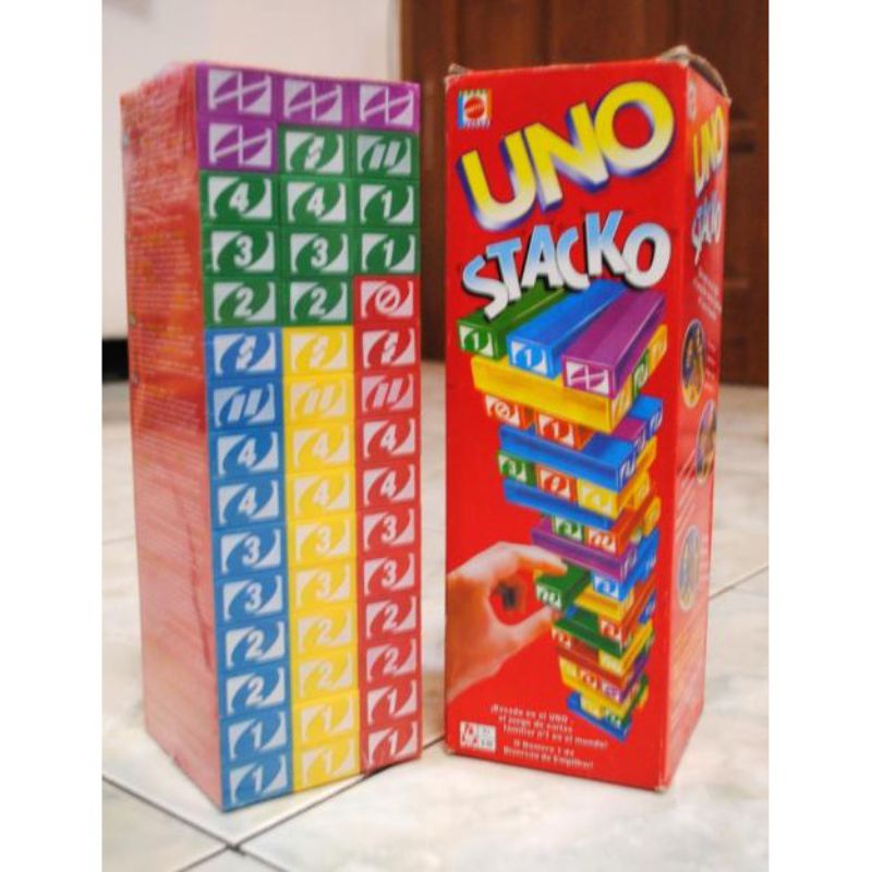 UNO STACKO / MAINAN BALOK SUSUN TOWER STACKO / BOARD GAMES UNO STACKO