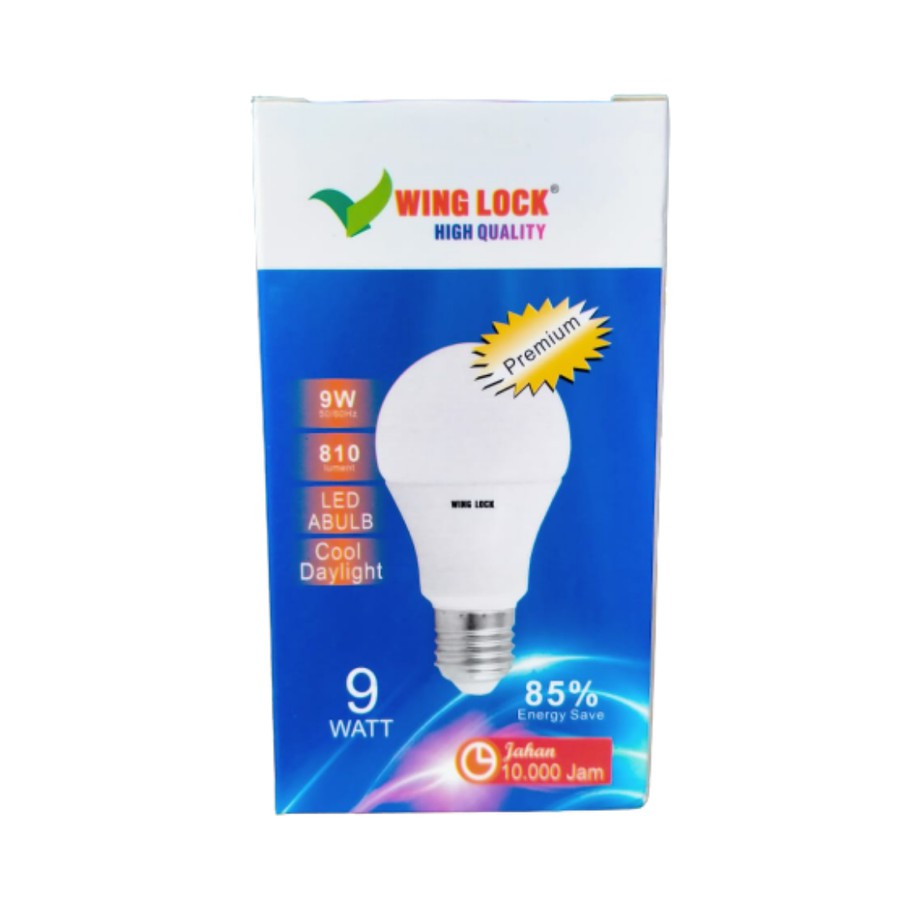 LAMPU LED WING LOCK 9 WATT PREMIUM BOHLAM LED GARANSI 1 TAHUN