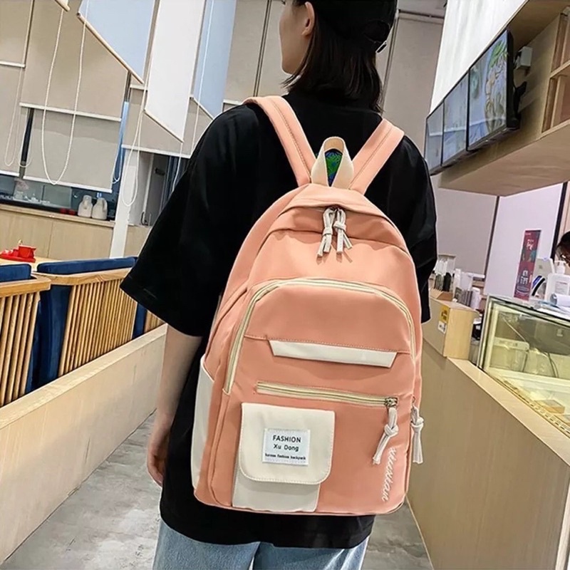Ransel Korea Backpack korea multifungsi tas sekolah anak simple polos elegant tas ransel korea fashion bags