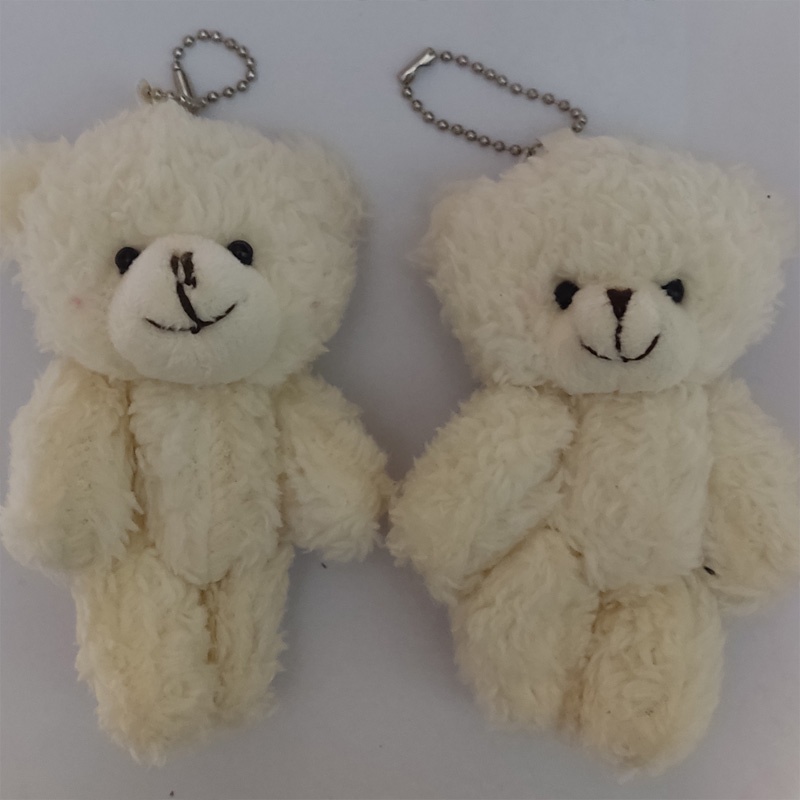 Boneka Beruang Kecil Gantungan Kunci Keychain Teddy Bear Gimbal Plush Keyring Korean Style