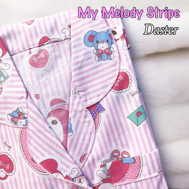 Daster murah / daster menyusui / baju tidur wanita / baju tidur busui / my melody stripe
