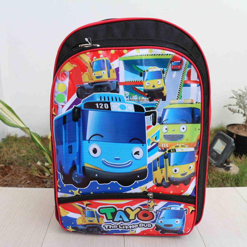 Jual Tas Punggung Anak Cowo TK SD Gambar Cars Boruto Tayo Ransel Gendong Laki-Laki Murah Keren Awet