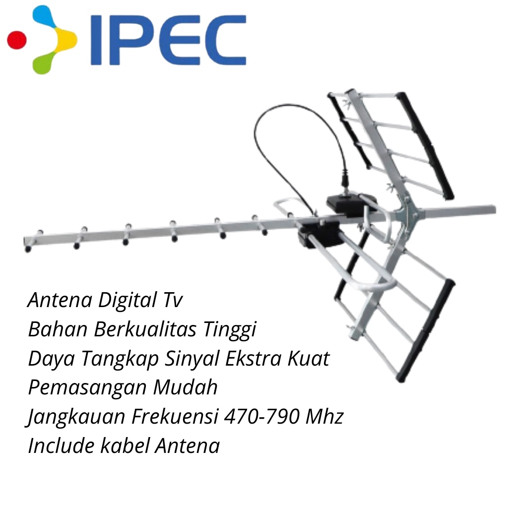 Antena Tv Digital Outdoor / Antena Tv Luar Parabola mini ORIGINAL merk Q2 type 1160/1070 With Kabel 10m