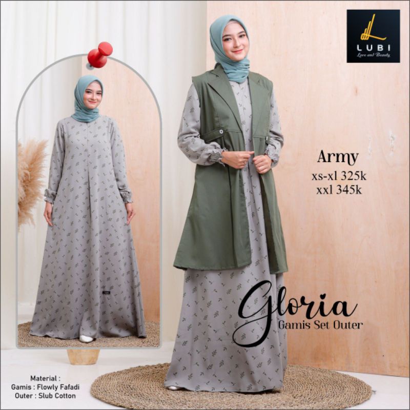 GAMIS SET OUTER LUBI GLORIA DRESS