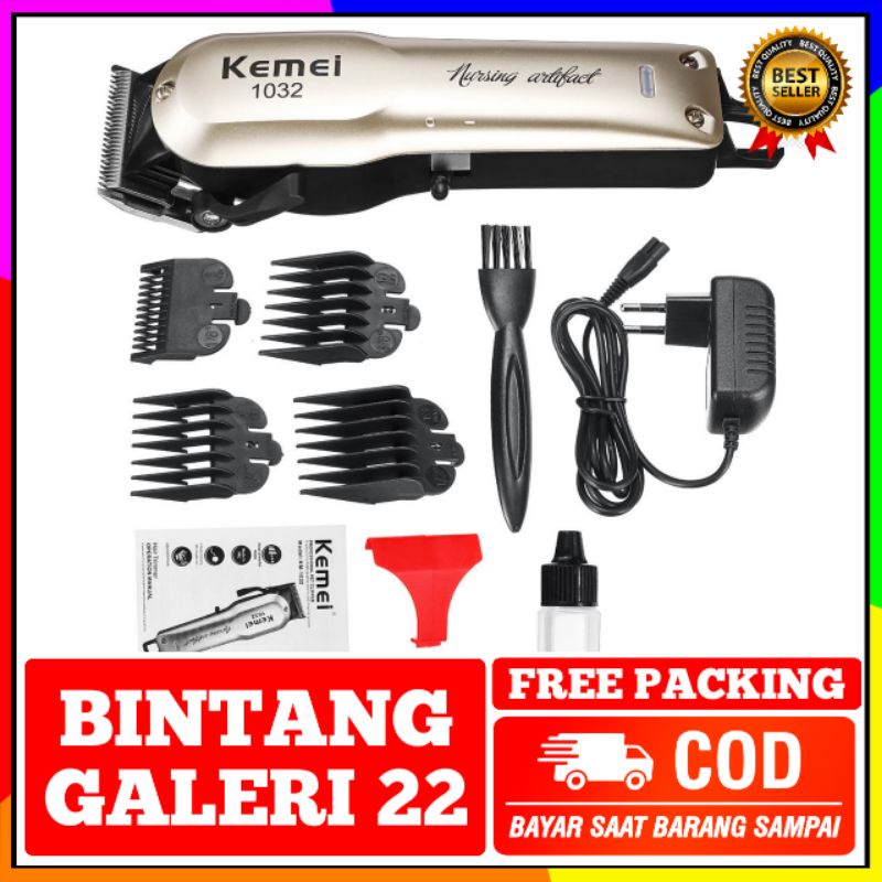 HAIR CLIPPER KEMEI KM1032/MESIN CUKUR RAMBUT KEMEI/MESIN POTONG RAMBUT KEMEI