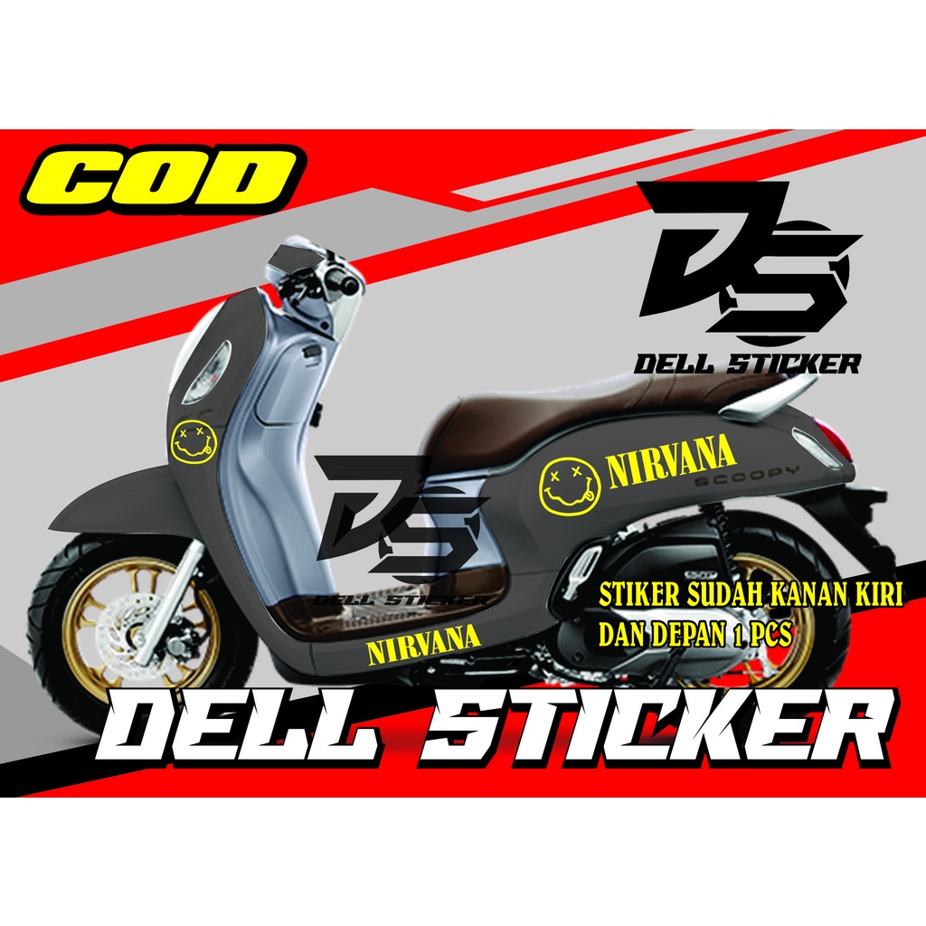 Sticker Striping NIRVANA cutting sticker Sticker motor scoopy terbaru