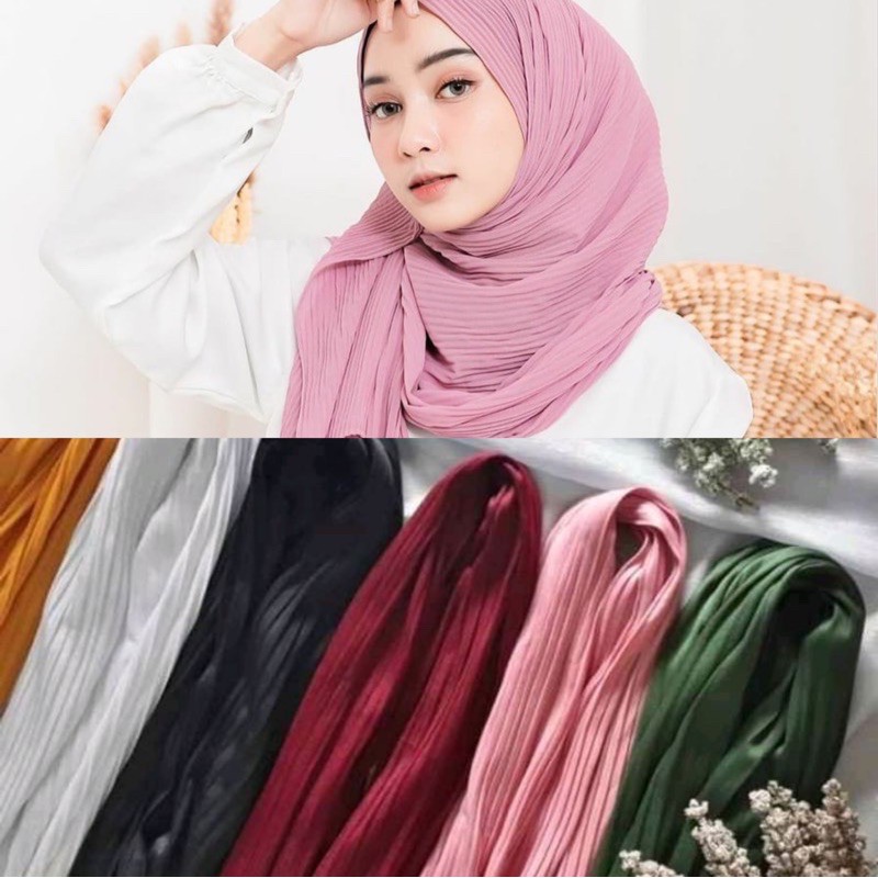 Pashmina plisket hyget / pashmina terbaru / pashmina