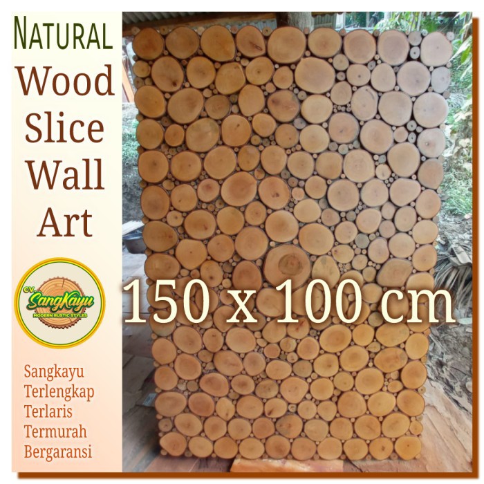 Hiasan dinding 150x100cm Wood wall art bukan Wallpapers / Wallsticker