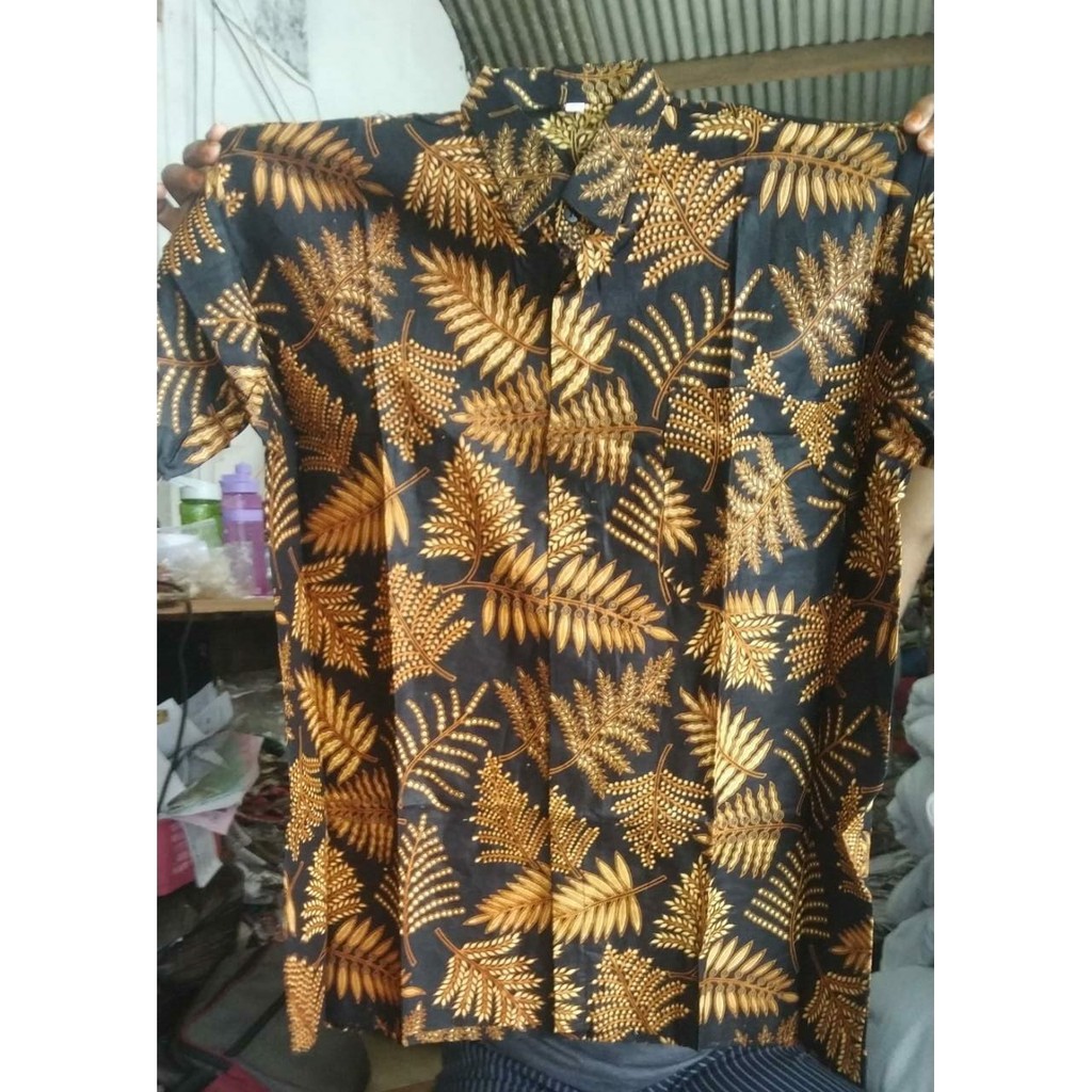 Seragam Kemeja Hem Batik Capucino