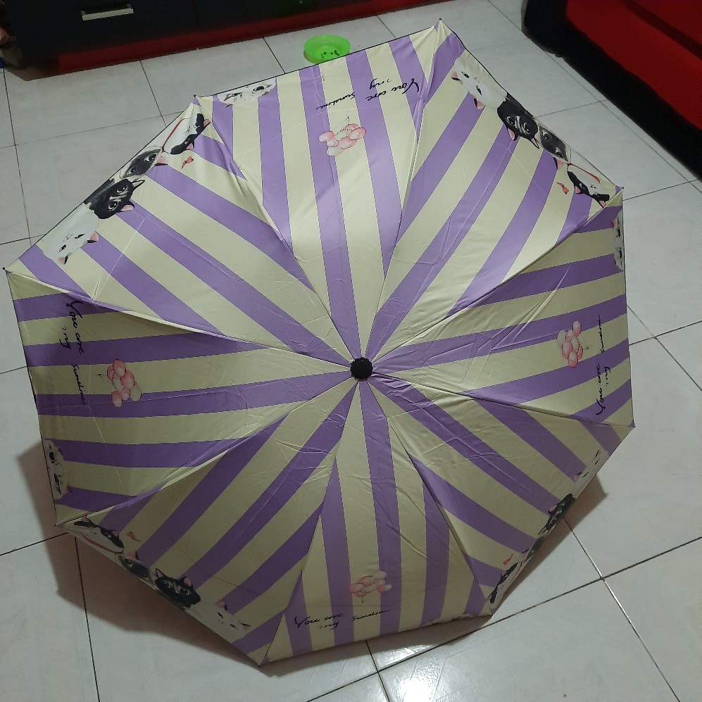 Payung Lipat 3 / Payung Kucing Cat  / You Are My Sunshine