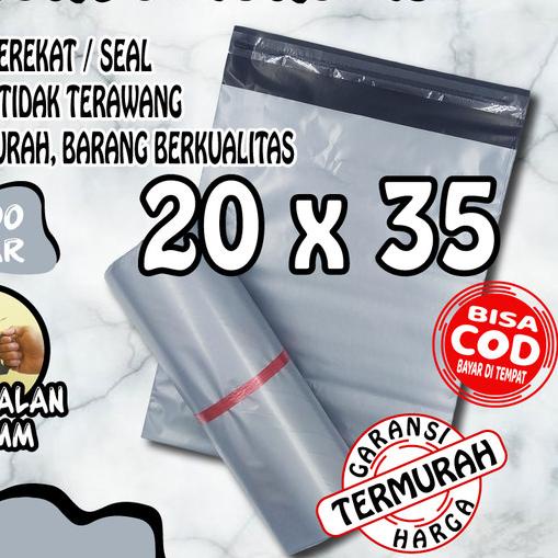 

☪ 20x35 SILVER SEMI PREMIUM POLYMAILER PACKAGING ONLINE ADA PEREKAT ◊