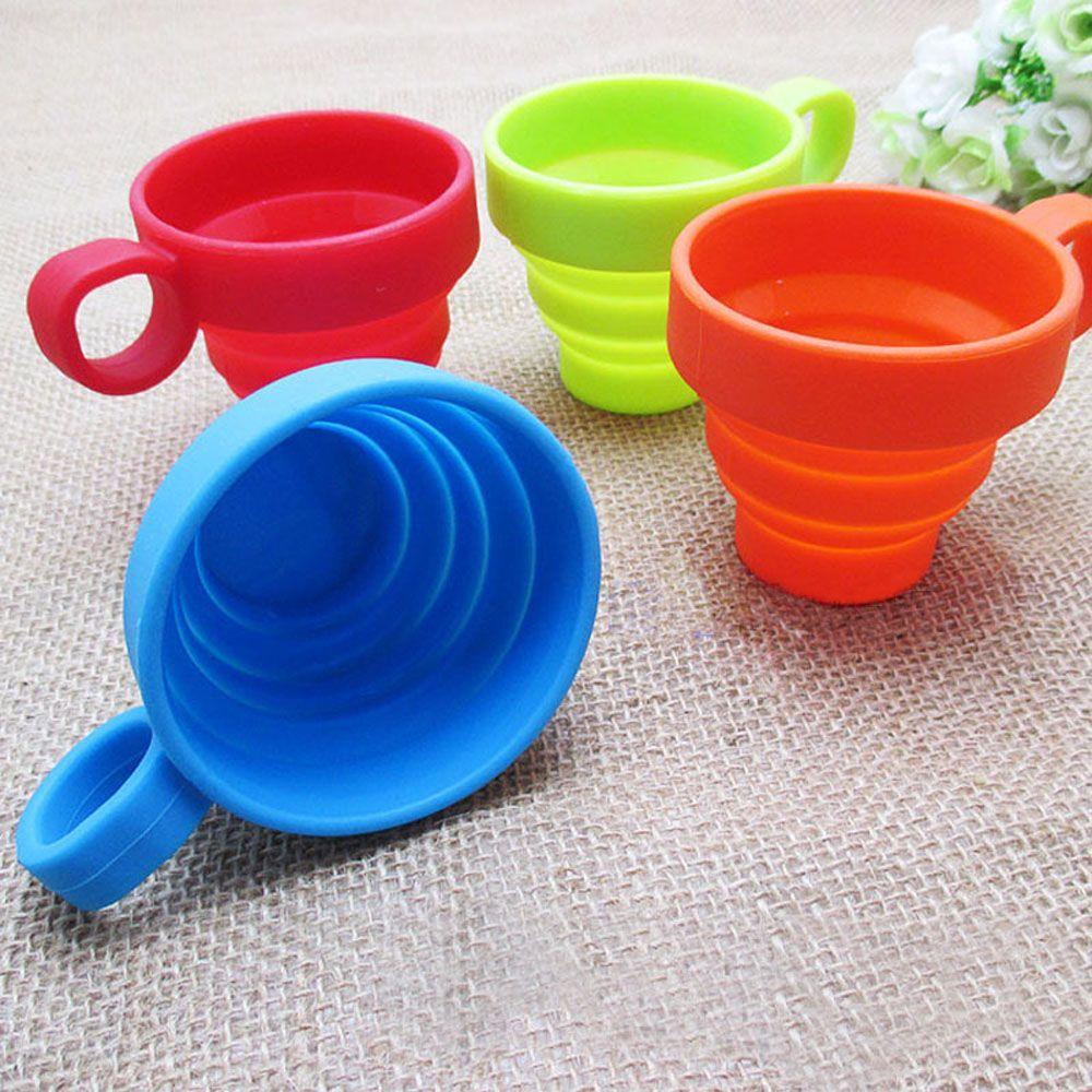 Lanfy Cangkir Air Lipat Silikon Baru Travel Collapsible Outdoor Camping Drinking Cup