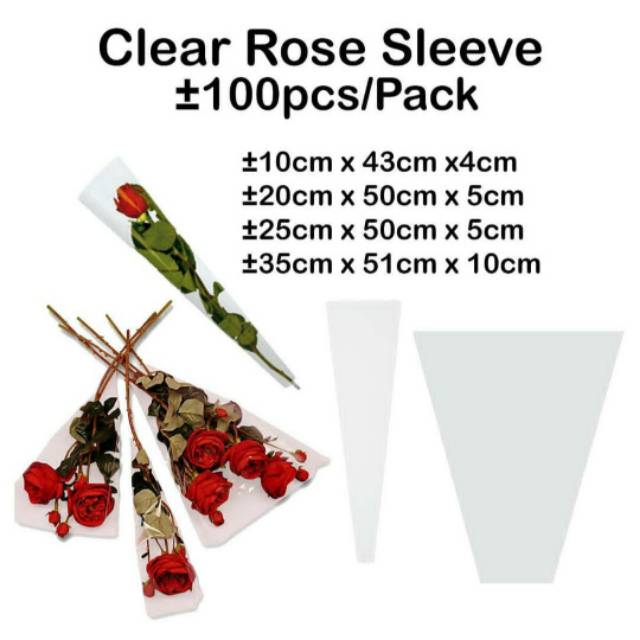 

TOKO ANQA-Flower Sleeve Clear Plain 10x43x4 cm