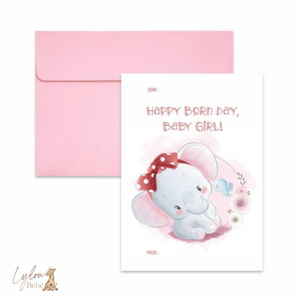 Jual NEWBORN CARD - Newborn Baby Card/ Kartu Ucapan Kelahiran Bayi ...