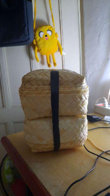 Besek Natural/ Blicing 15x15x7cm  Besek Anyaman Bambu Murah Besek Makanan Besek Bakul