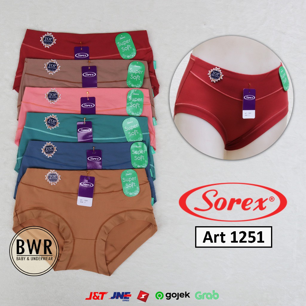 CD Sorex 1251 Midi / Celana Dalam Wanita Katun Super Soft | Bwr