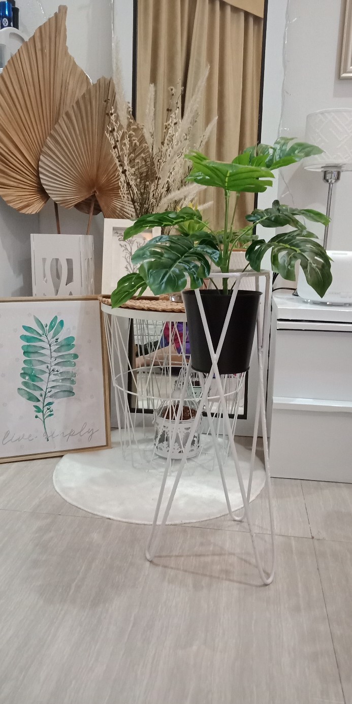 Rak Standing Pot Besi D15/21 Home Dekorasi Rumah Shabby Chic Murah Meriah