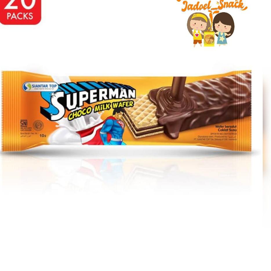 

nfit Wafer Superman isi 20 Pcs x 9Gr JADUL by Jadoel Snack fprr30