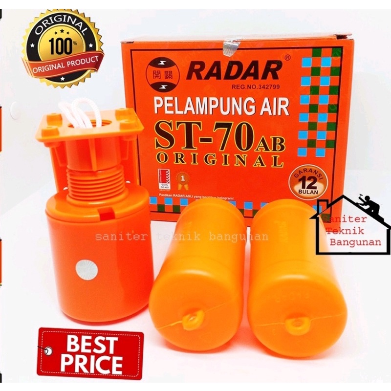 Pelampung Air Toren Otomatis RADAR  Orange ST-70AB