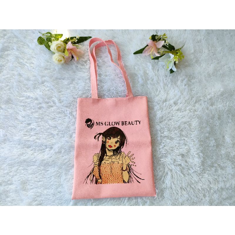 Tote Bag 30x25cm Tas Kuliah Karakter Warna