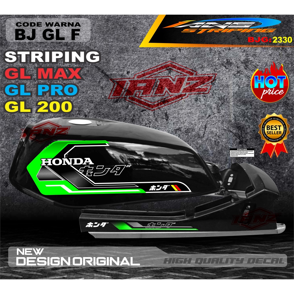 BISA COD STRIPING GL PRO TERBARU / STIKER MOTOR GL TERMURAH / STRIPING MOTOR GL 100 / STIKER MOTOR