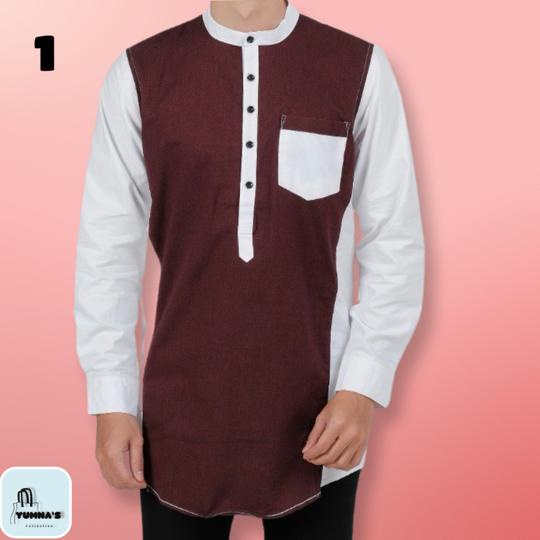 BAJU MUSLIM KURTA KOKO MODERN PRIA DEWASA LENGAN PANJANG