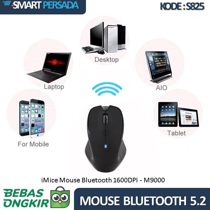 Mouse Bluetooth 5.2 Wireless Tanpa / No Dongle USB Universal 1600DPI Termurah