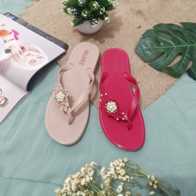 SANDAL KARET | SANDAL MURAH | SANDAL CEWEK | Sandal karet Balance Flower