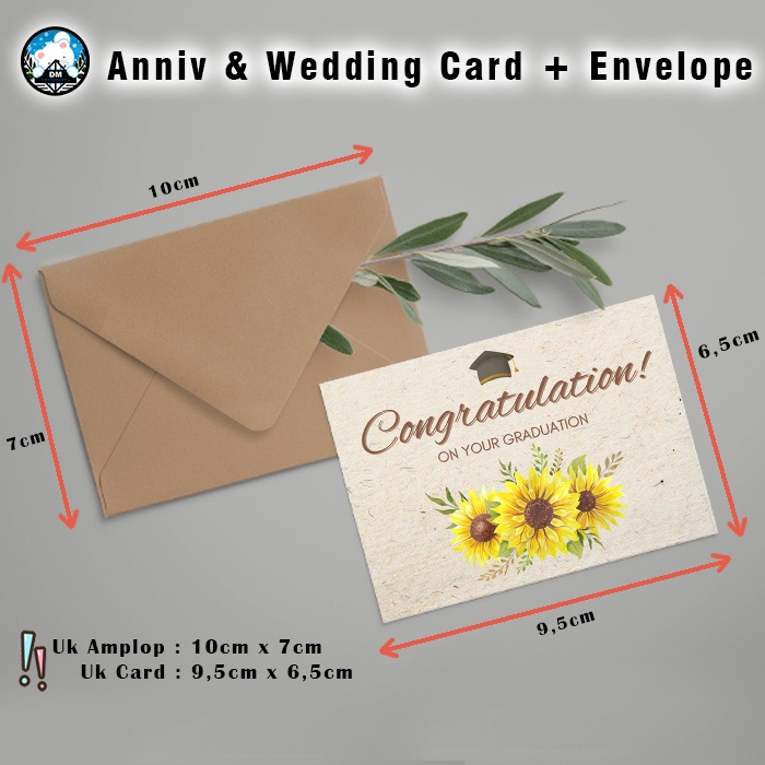 Kartu Ucapan Graduation Card Amplop Kraft Graduation Anniversary Wedding Valentine Greeting Card/Gif