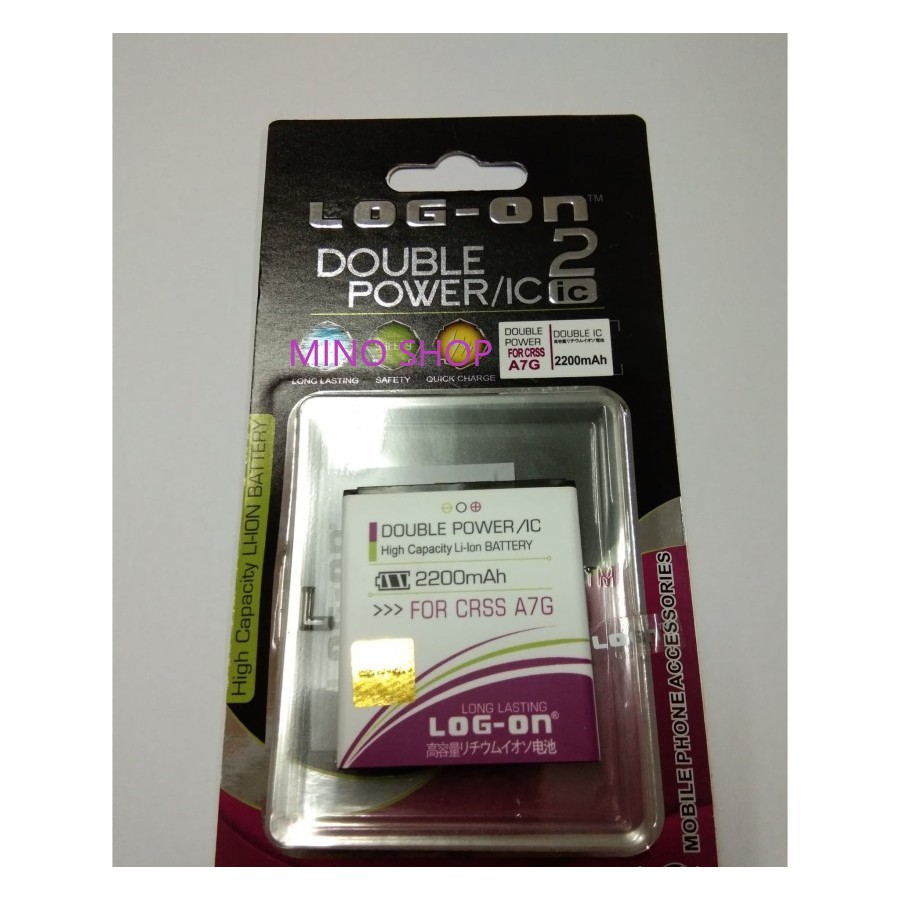 BATERAI EVERCOSS A7G - LOG ON DOUBLE POWER BATTERY BATRE