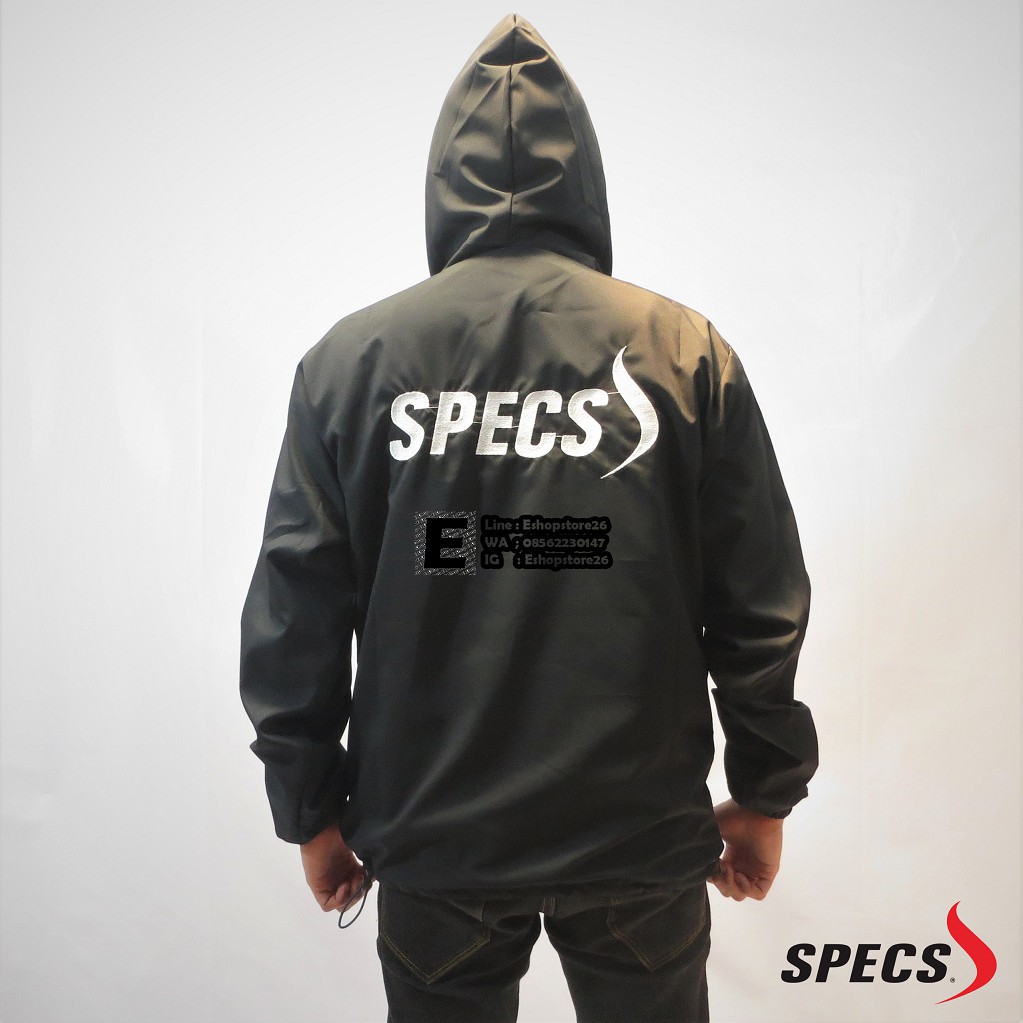 Jaket Parasut Pria Spech Hitam