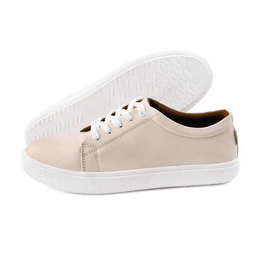 DYLA WHITE |ManNeedMe x NAZ| Sepatu Sneakers Wanita Casual Sepatu Wanita ORIGINAL-Cream