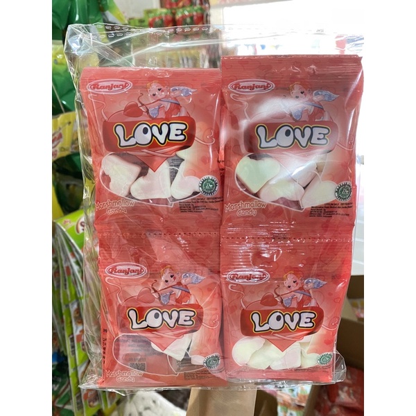 

Ranjani love marshmallow candy renceng isi 20 bungkus