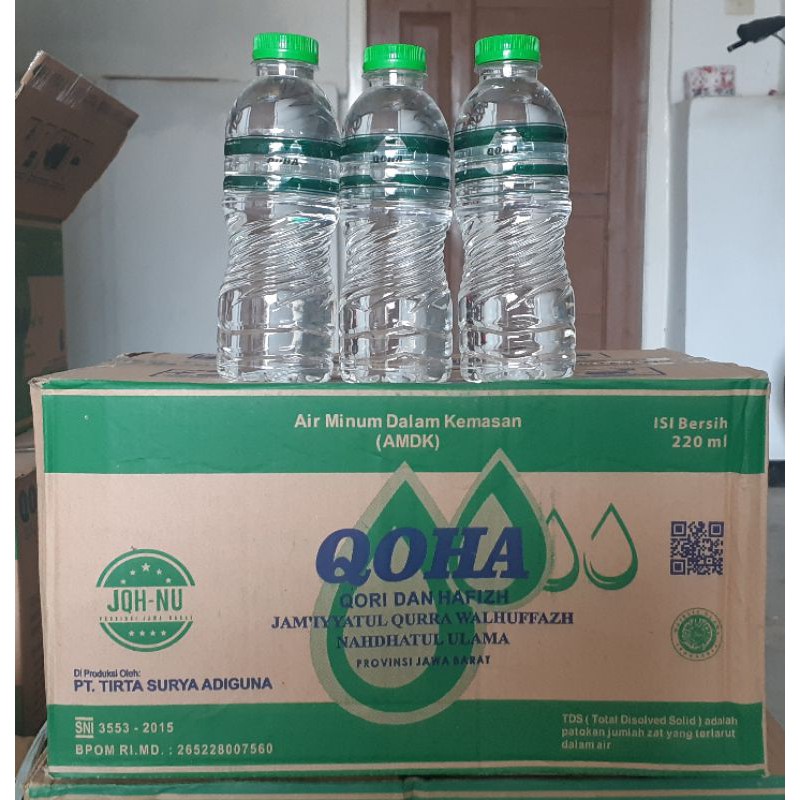 Air Mineral Kesehatan Dalam Kemasan QOHA TDS Nol 330Ml