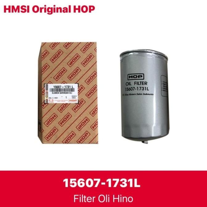 Filter Oli Hino Bis - Bus 15607-1731L untuk RG , RK8J atau RKZ ONDERDIL SPAREPART BUS TRUK SUKU CADA