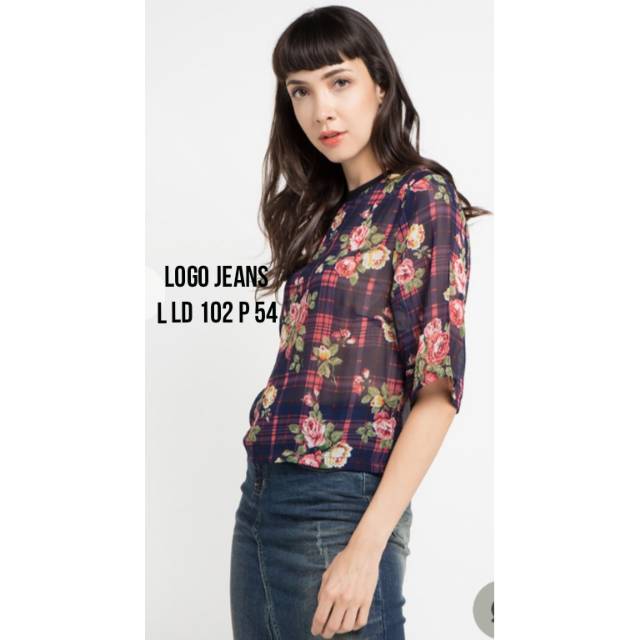 Blus Wanita Remaja Dewasa Logo Jeans