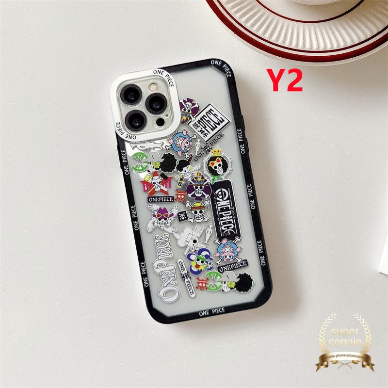 IPHONE Casing Ponsel Tpu Lembut Anti Jatuh Untuk Iphone14 11 12 13 pro Max X XS Max XR 7 8 6s 6 plus Se2020 Transparan Kartun One Piece Shockproof Case Cover