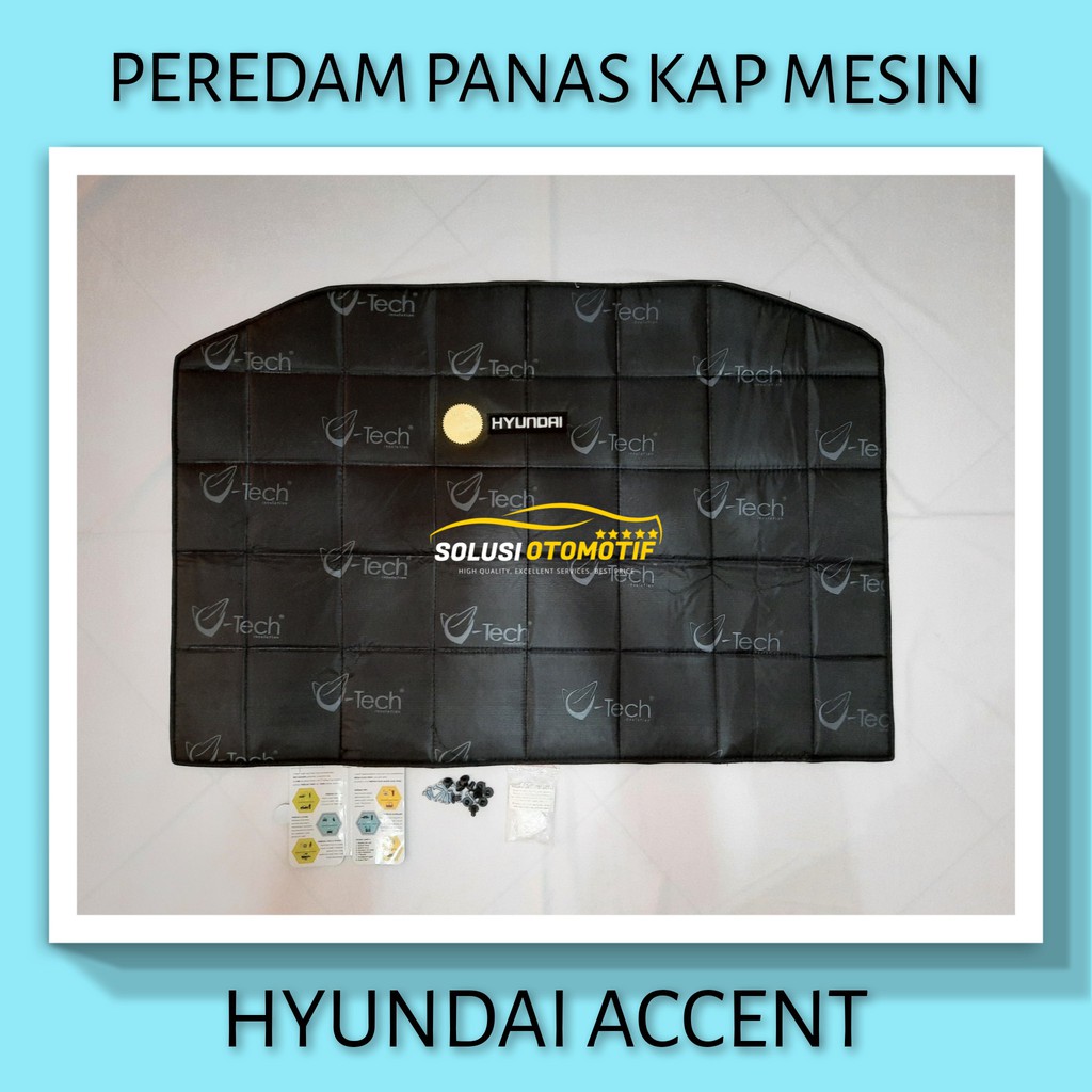 HYUNDAI ACCENT VTECH Ori Pelindung Peredam Panas Kap Mesin Aksesoris Variasi Mobil Bonus Klip