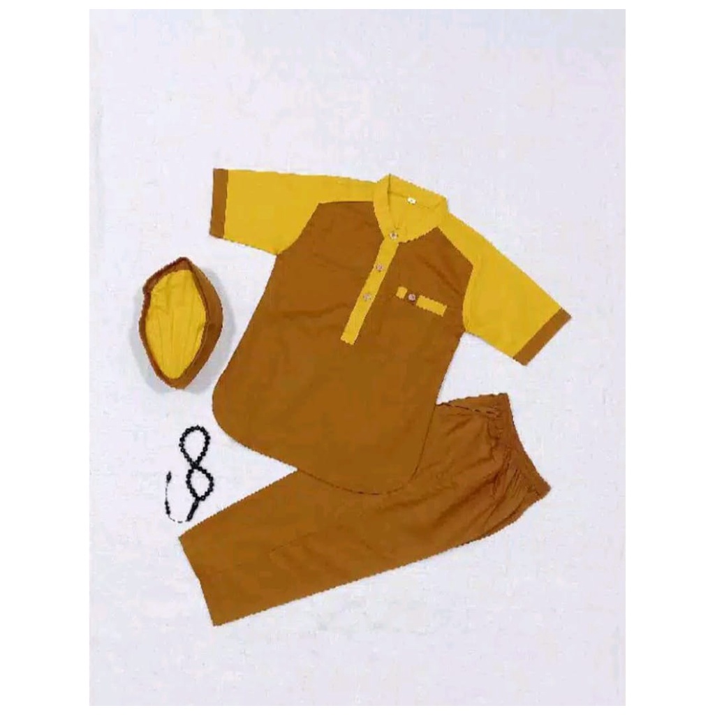 koko anak alfi 2-12 thn plus peci