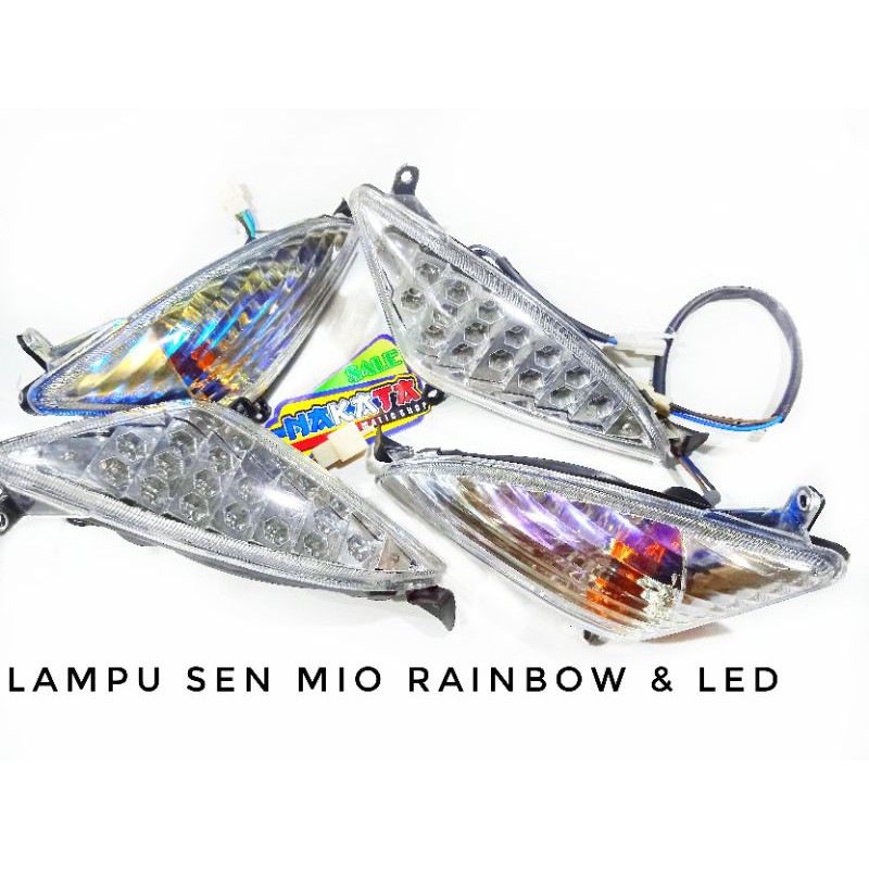 lampu sen mio led dan rainbow lampu sen mio variasi lampu sen mio rainbow led