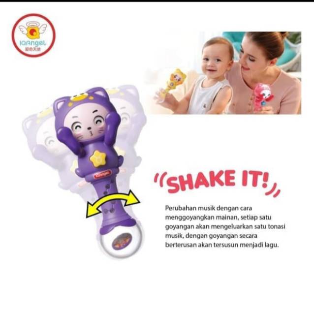 IQ ANGEL Peekaboo Smart Rattle Mainan Motorik  Edukasi Bayi Bersuara