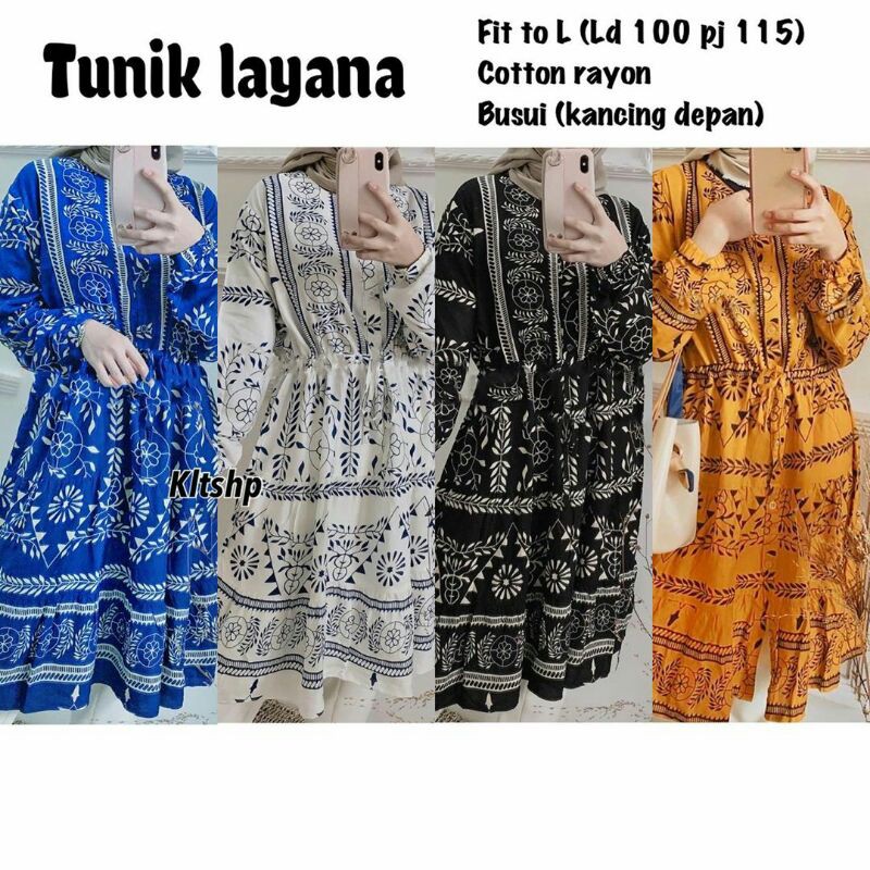 TUNIK LAYANA || TUNIK KATUN RAYON || ATASAN RAYON BUSUI